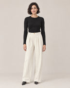 Pantalon Gauthier à pinces porté
